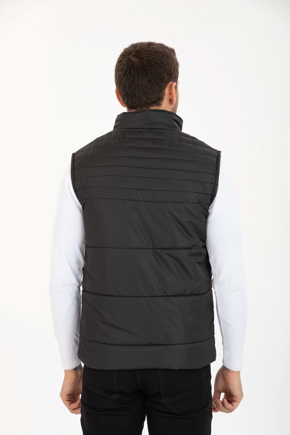 CZK Siyah Cep Detaylı İçi Polarlı Kolsuz Erkek Şişme Yelek