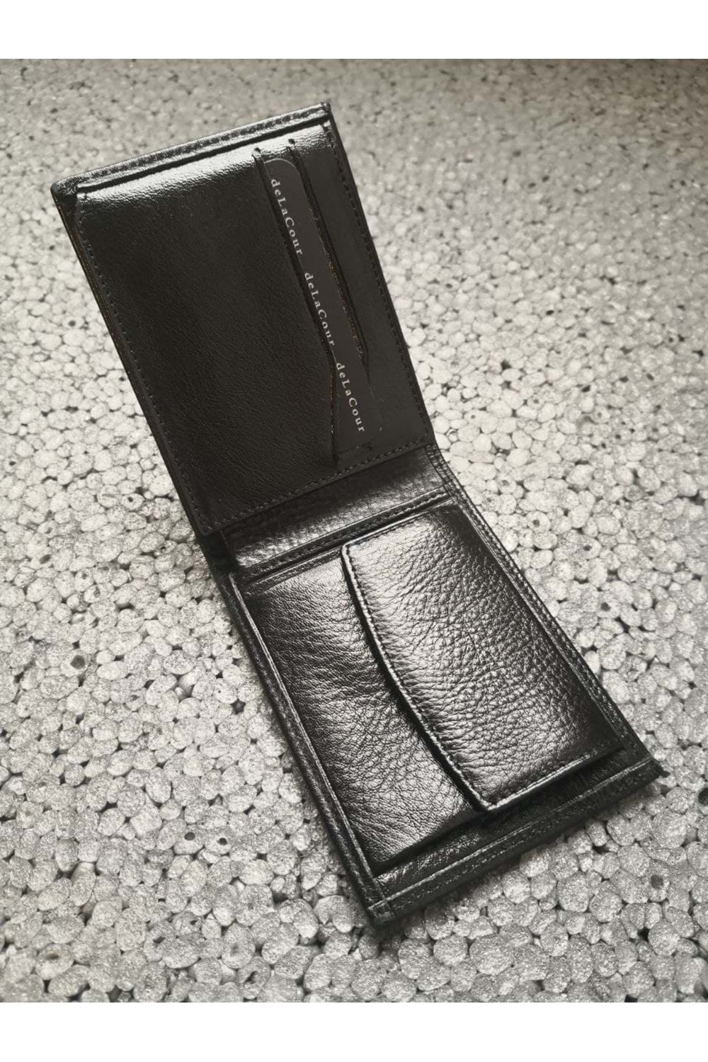 deLaCour Siyah Erkek Deri Cüzdan