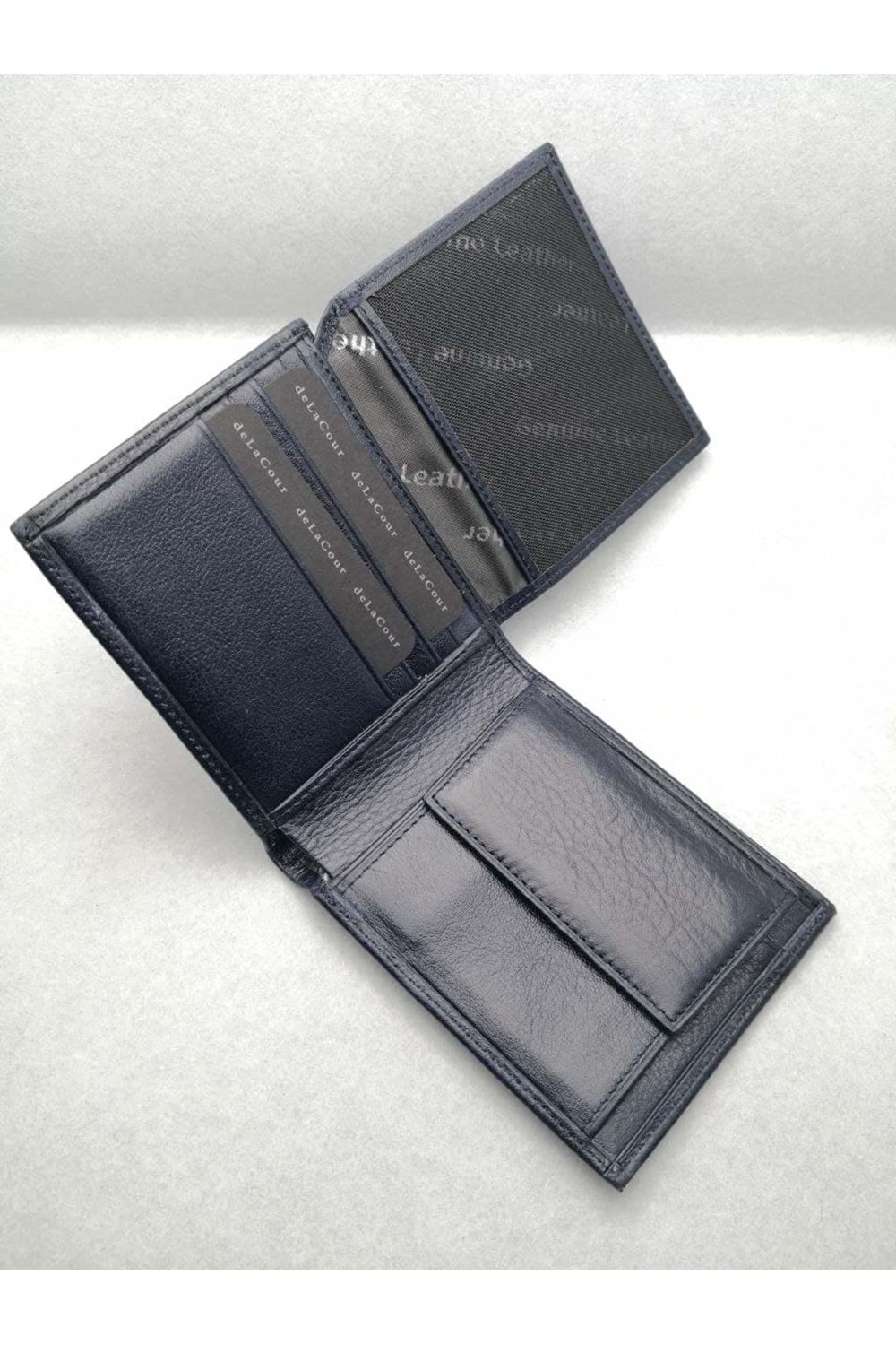 deLaCour Lacivert Erkek Deri Cüzdan