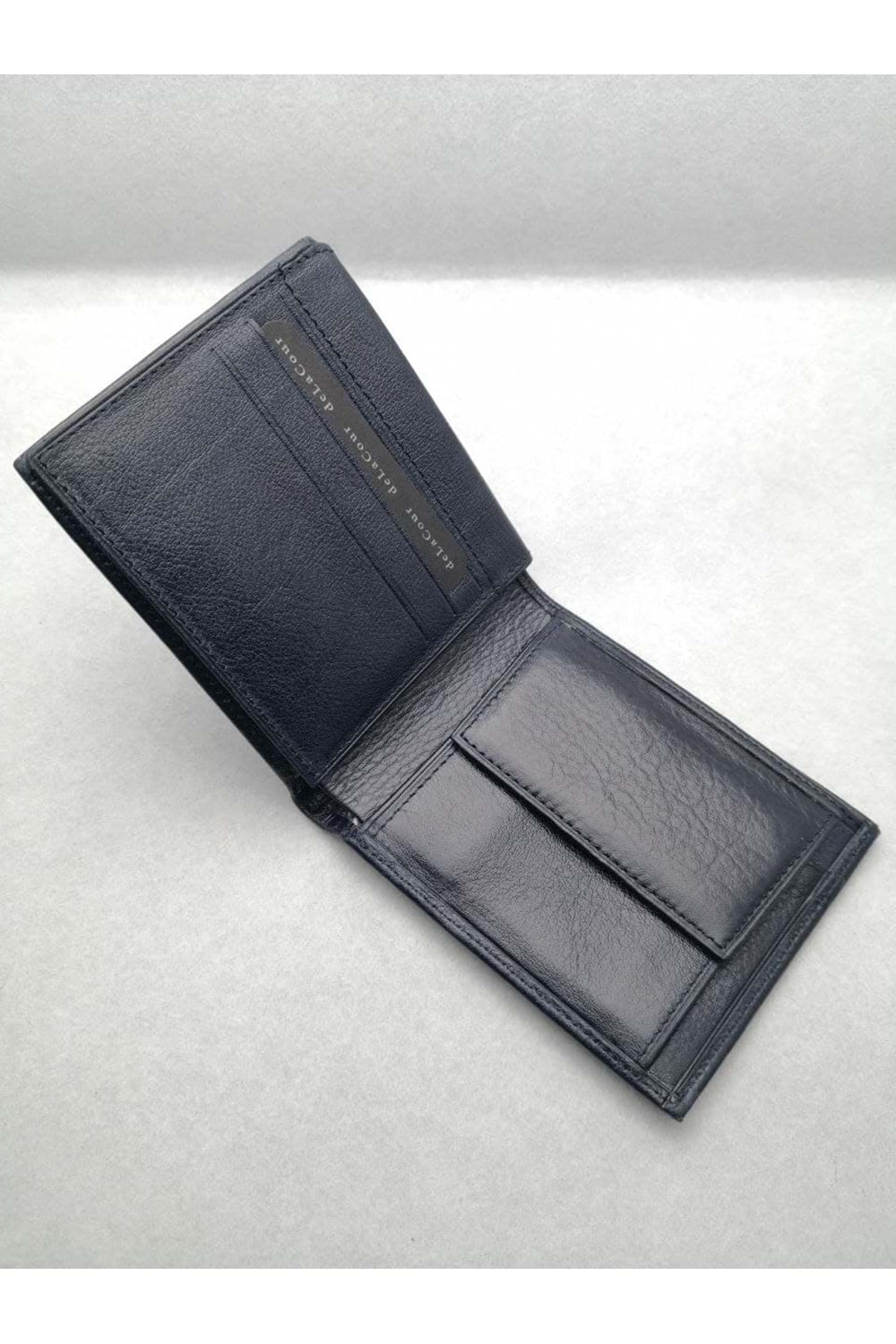 deLaCour Lacivert Erkek Deri Cüzdan