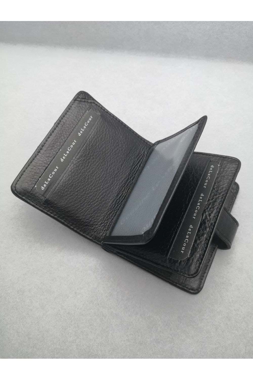 deLaCour Siyah Erkek Deri Cüzdan
