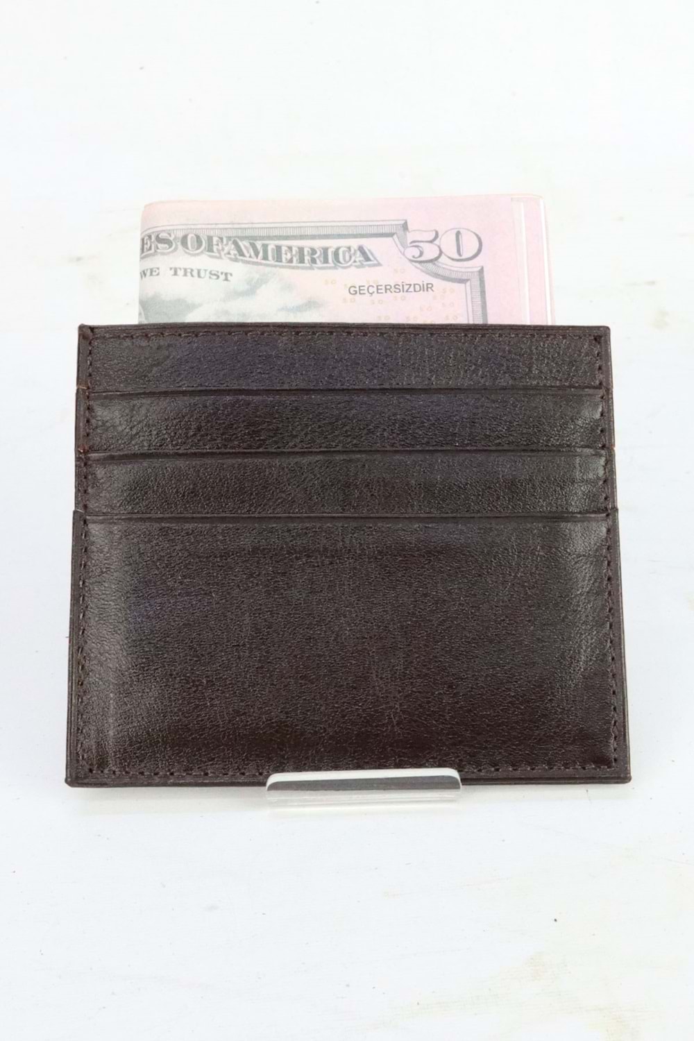 Mkm Kahverengi Erkek Deri İnce Kartlık Cüzdan