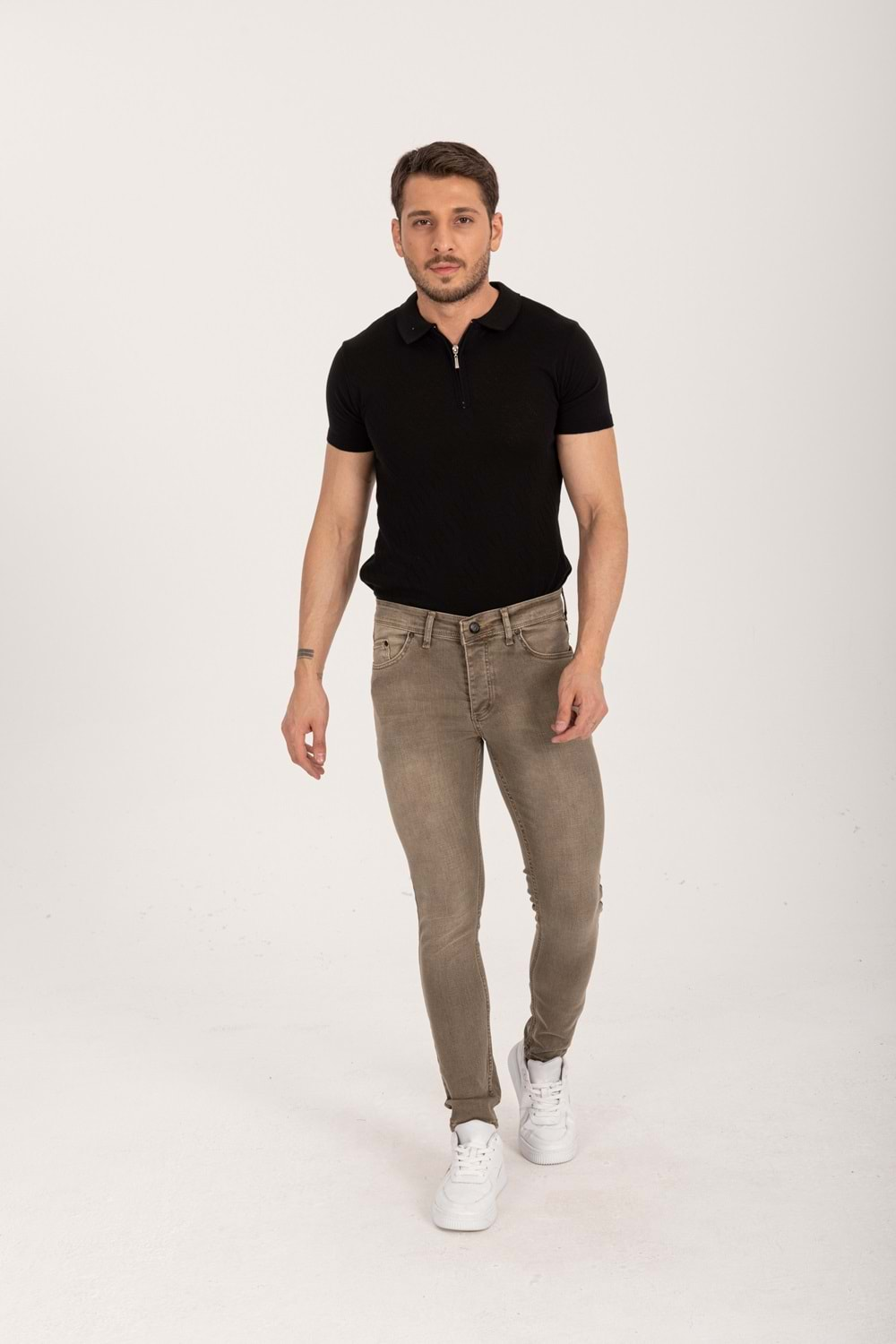 Shef Denım Açık Kahverengi Slim Fit Erkek Kot Pantolon