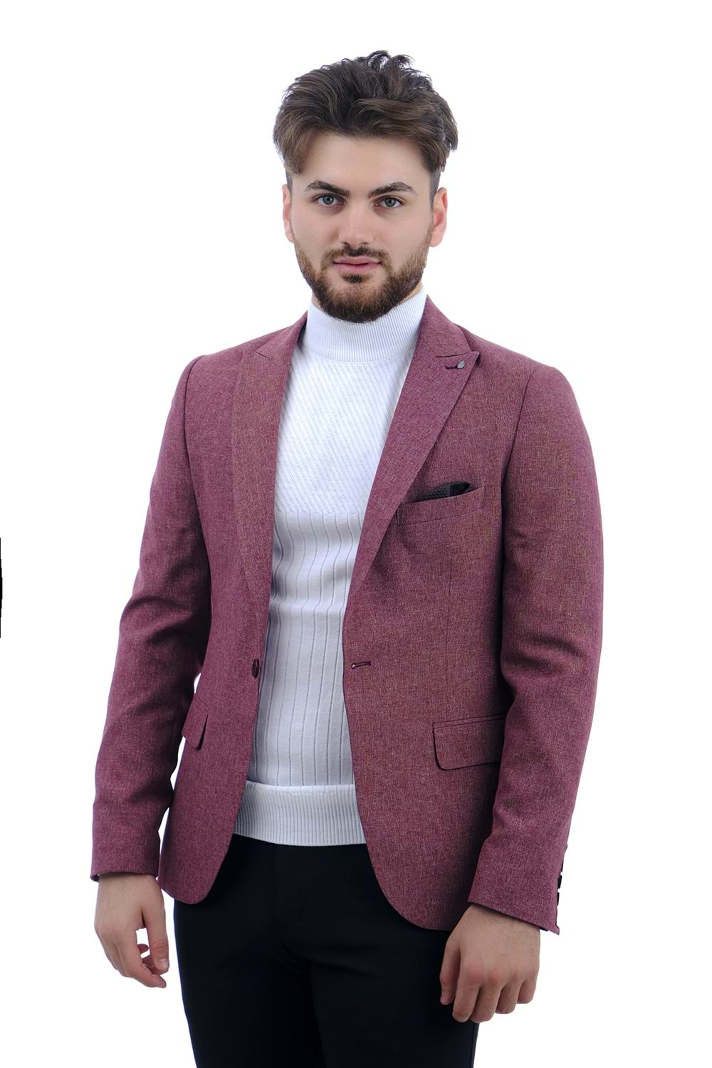 Vito Andolini Kırmızı Slim Fit Erkek Ceket