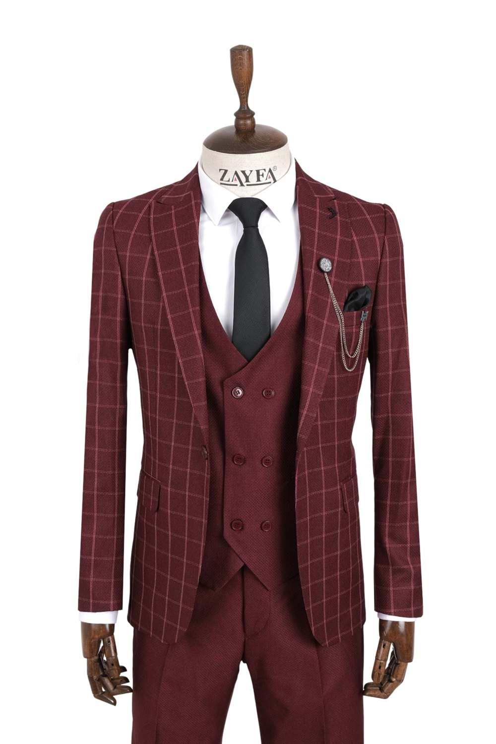 Vito Andolini Bordo Slim Fit Erkek Takım Elbise