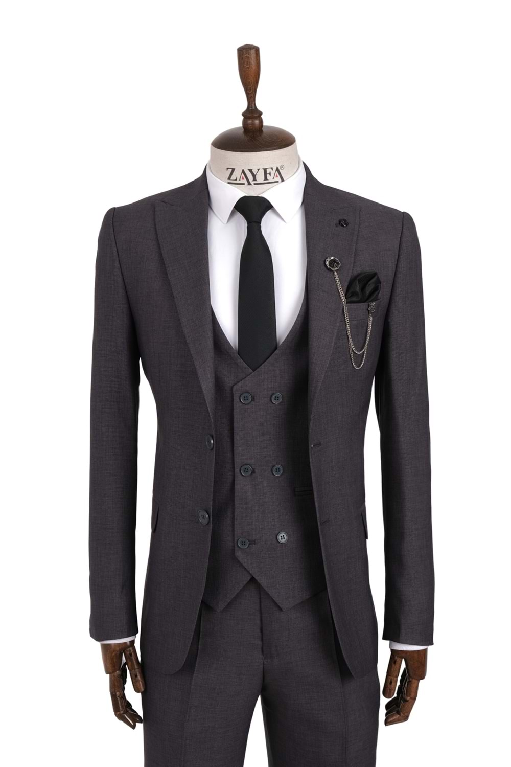 Vito Andolini Füme Slim Fit Erkeke Takım Elbise