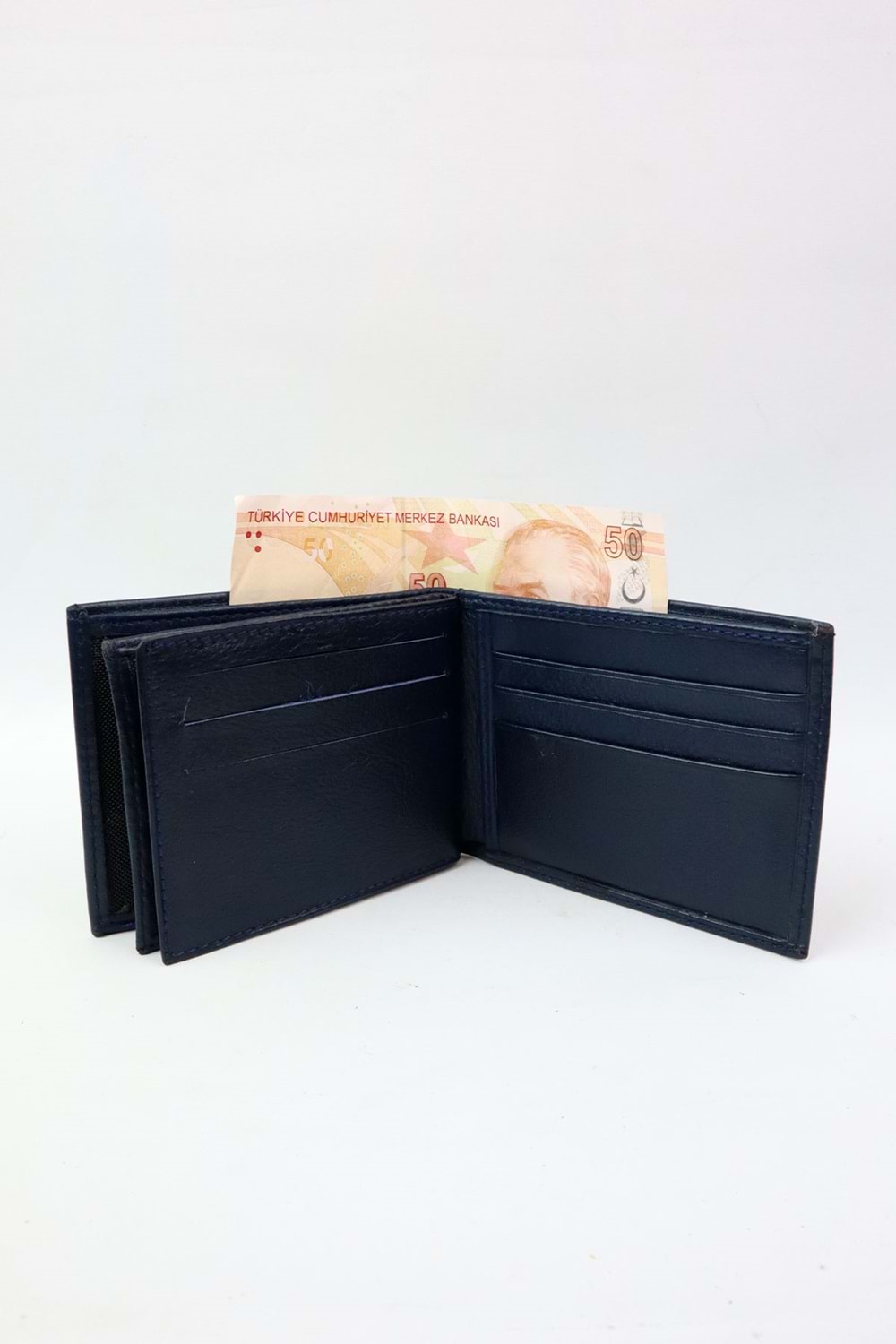 Mkm Lacivert Kalın Erkek Deri Kartlık Cüzdan