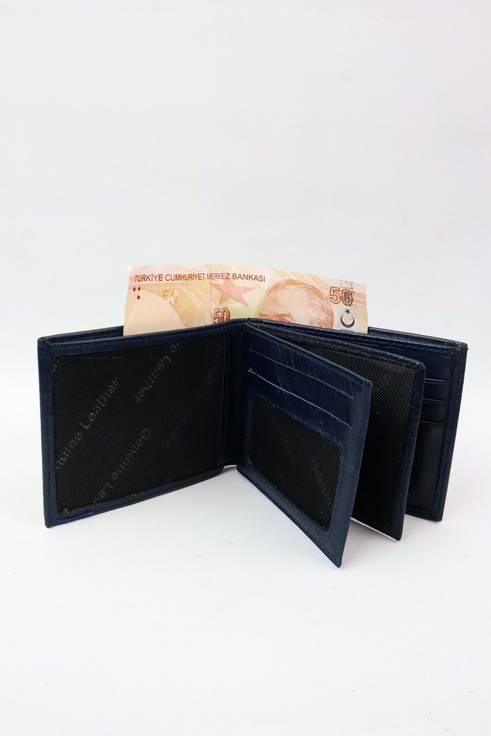 Mkm Lacivert Kalın Erkek Deri Kartlık Cüzdan