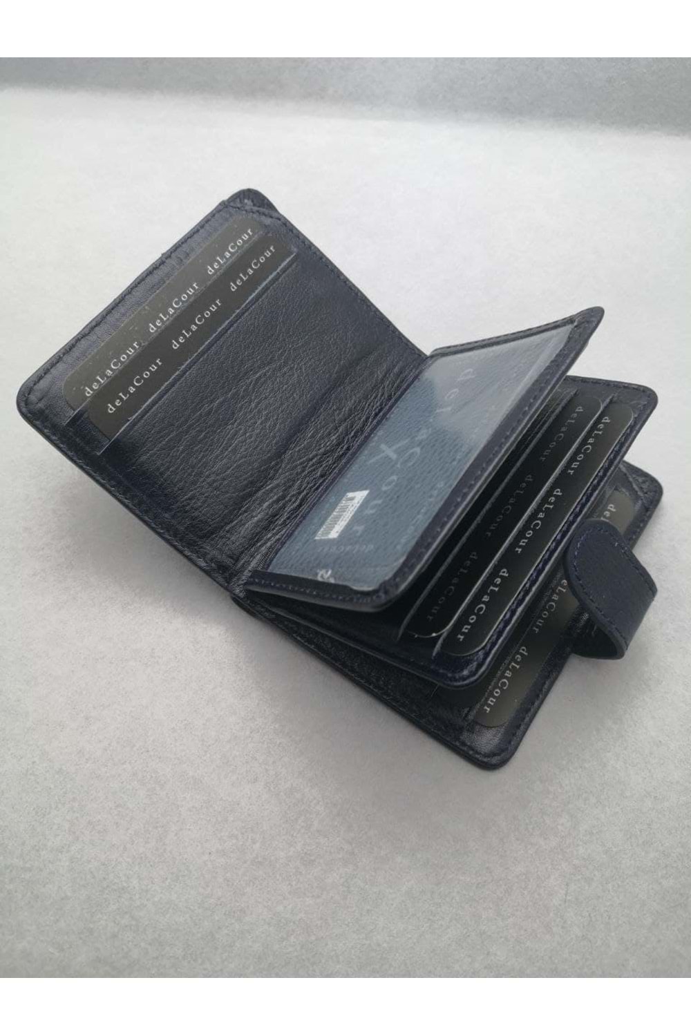 deLaCour Lacivert Erkek Deri Cüzdan