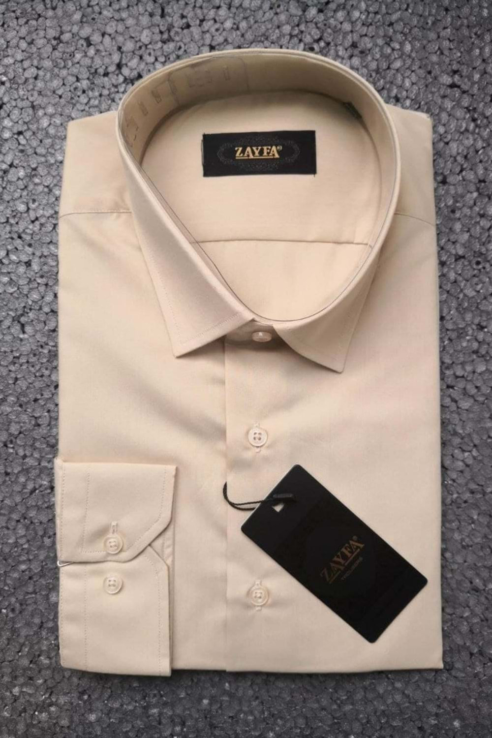 OUTLET / Zayfa Krem Slim Fit Erkek Gömlek