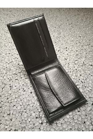 deLaCour Siyah Erkek Deri Cüzdan