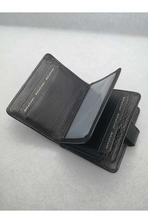 deLaCour Siyah Erkek Deri Cüzdan