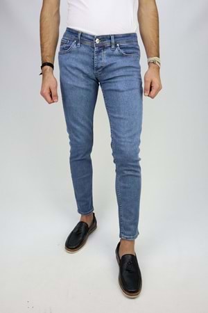 H&M Denim Blu Gri Slim Fit Erkek Kot Pantolon