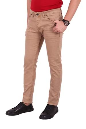 Jack Kevin Bej Slim Fit Erkek Kot Pantolon