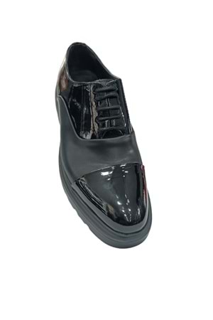 TAMBOĞA Siyah Bağcıklı Rugan Mat Eva Taban Suni Deri Erkek Ayakkabı