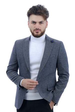 Vito Andolini Gri Slim Fit Erkek Ceket