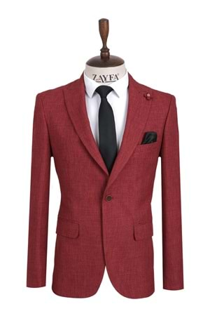 Vito Andolini Bordo Slim Fit Tek Ceket