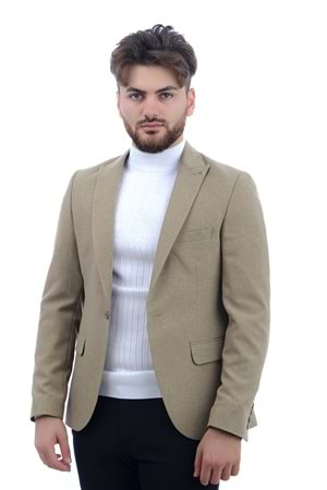 Vito Andolini Bej Slim Fit Erkek Ceket