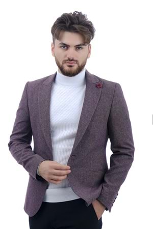 Vito Andolini Bordo Slim Fit Erkek Ceket