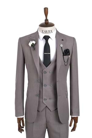 Vito Andolini Füme Slim Fit Erkeke Takım Elbise