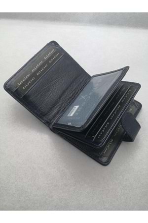 deLaCour Lacivert Erkek Deri Cüzdan