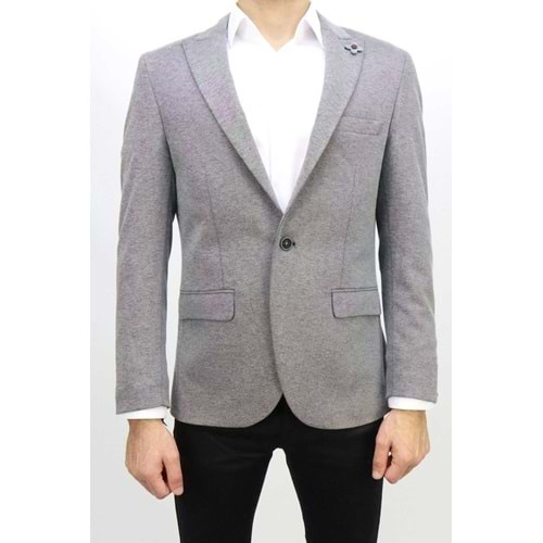 Vıto Andolını Fume Noktalı Slim Fit Tek Ceket