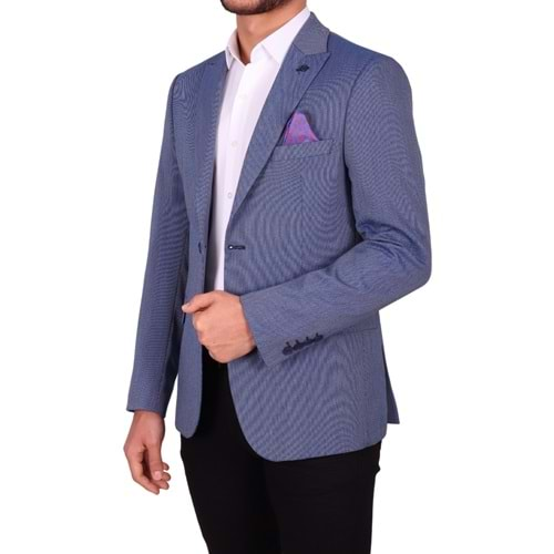 Vito Andolini Lacivert 2 Düğme Slim Fit Tek Ceket