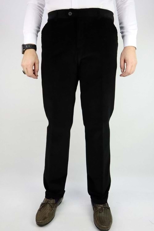 Lavetto Siyah Klasik Erkek Cosserat Kadife Pantolon