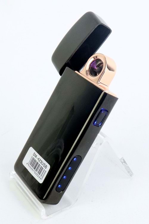 Silvio Monetti Siyah Renk Şarjlı Çakmak Sm-423USBS