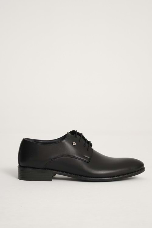 TAMBOĞA Siyah Klasik Mat Suni Deri Erkek Ayakkabı