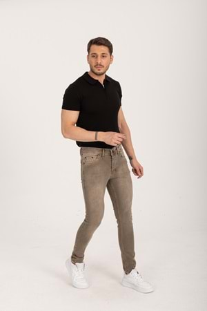 Shef Denım Açık Kahverengi Slim Fit Erkek Kot Pantolon