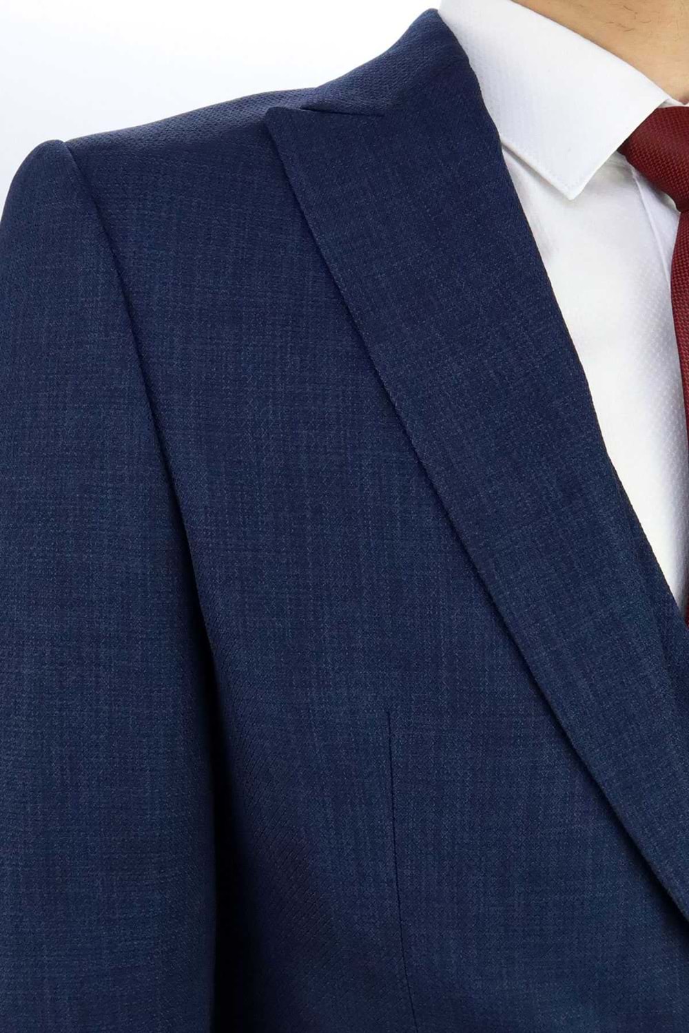 Vito Andolini Lacivert Slim fit Yelekli Erkek Takım Elbise